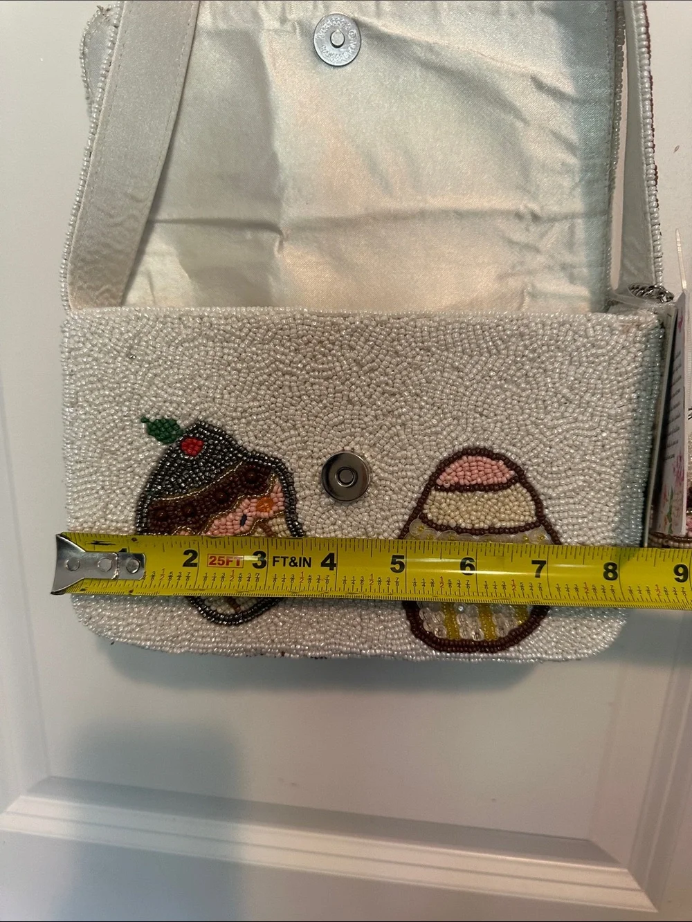 New Viral Made in India Beaded Cupcake Bag with Cupcake Charm